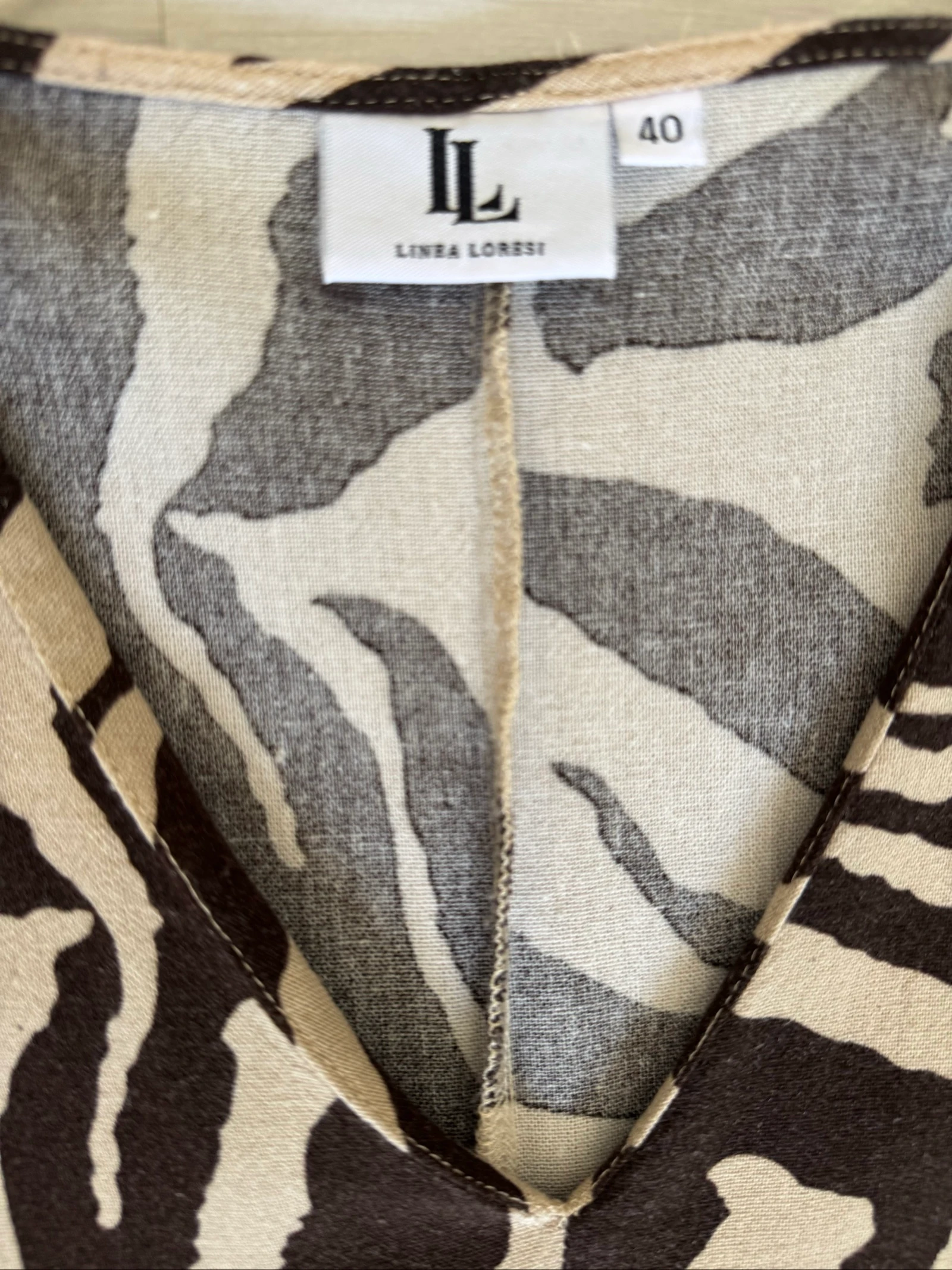 Linea Loressi zebraprint jurk maat 40 linnenmix – photo 11
